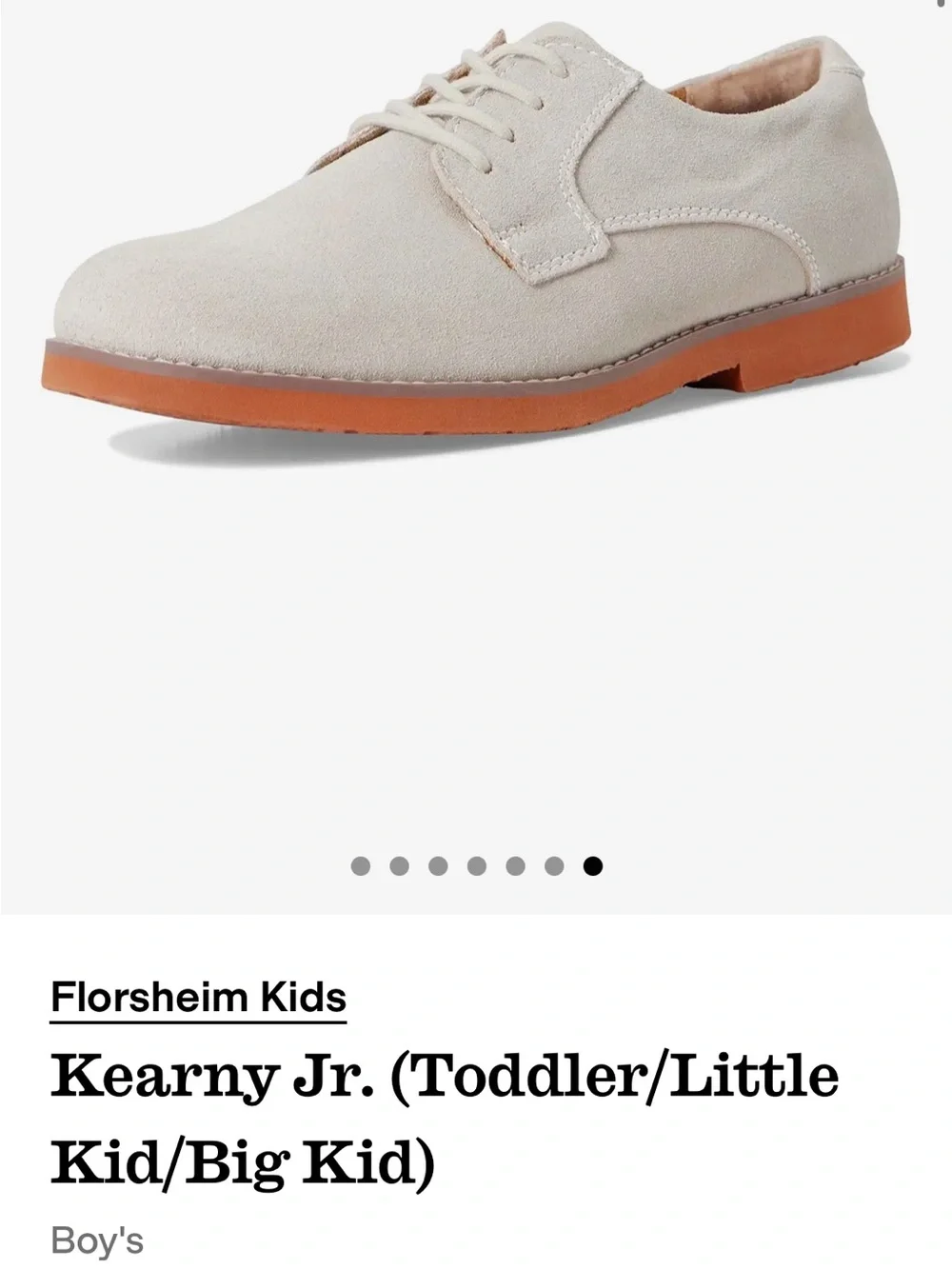 Florsheim Kids white/grey leather suede Lace-Up Dress Shoes